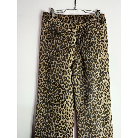 Leopard Print Wide leg Jeans Size 29 - Picture 5 of 6